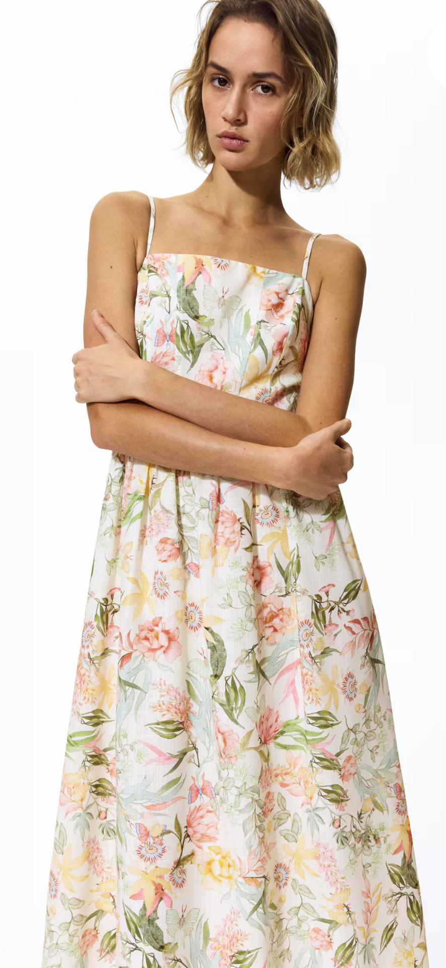 H&M - Strappy Midi Dress - Large