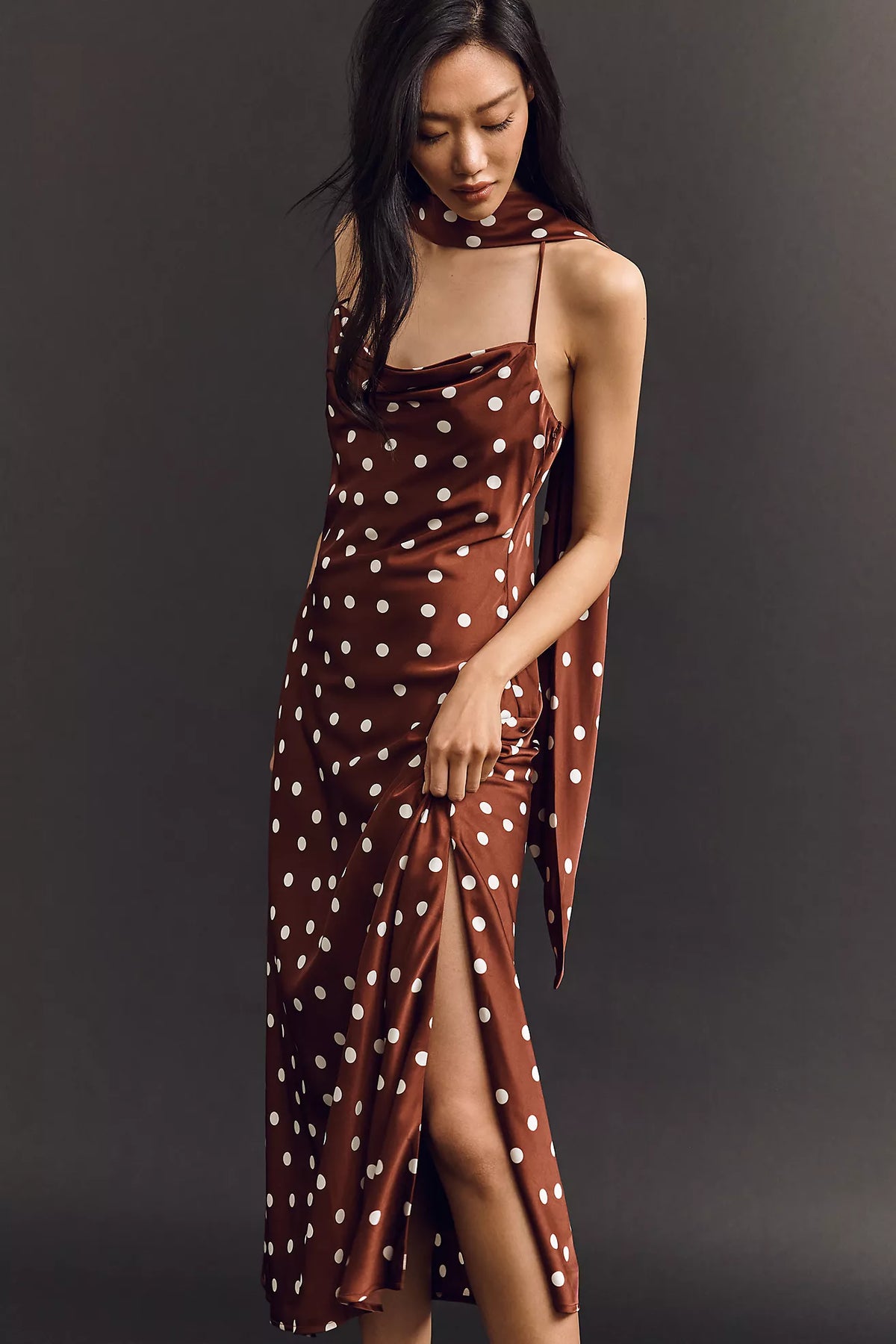 Anthropologie - Maeve Scarf Midi Slip Dress - Small