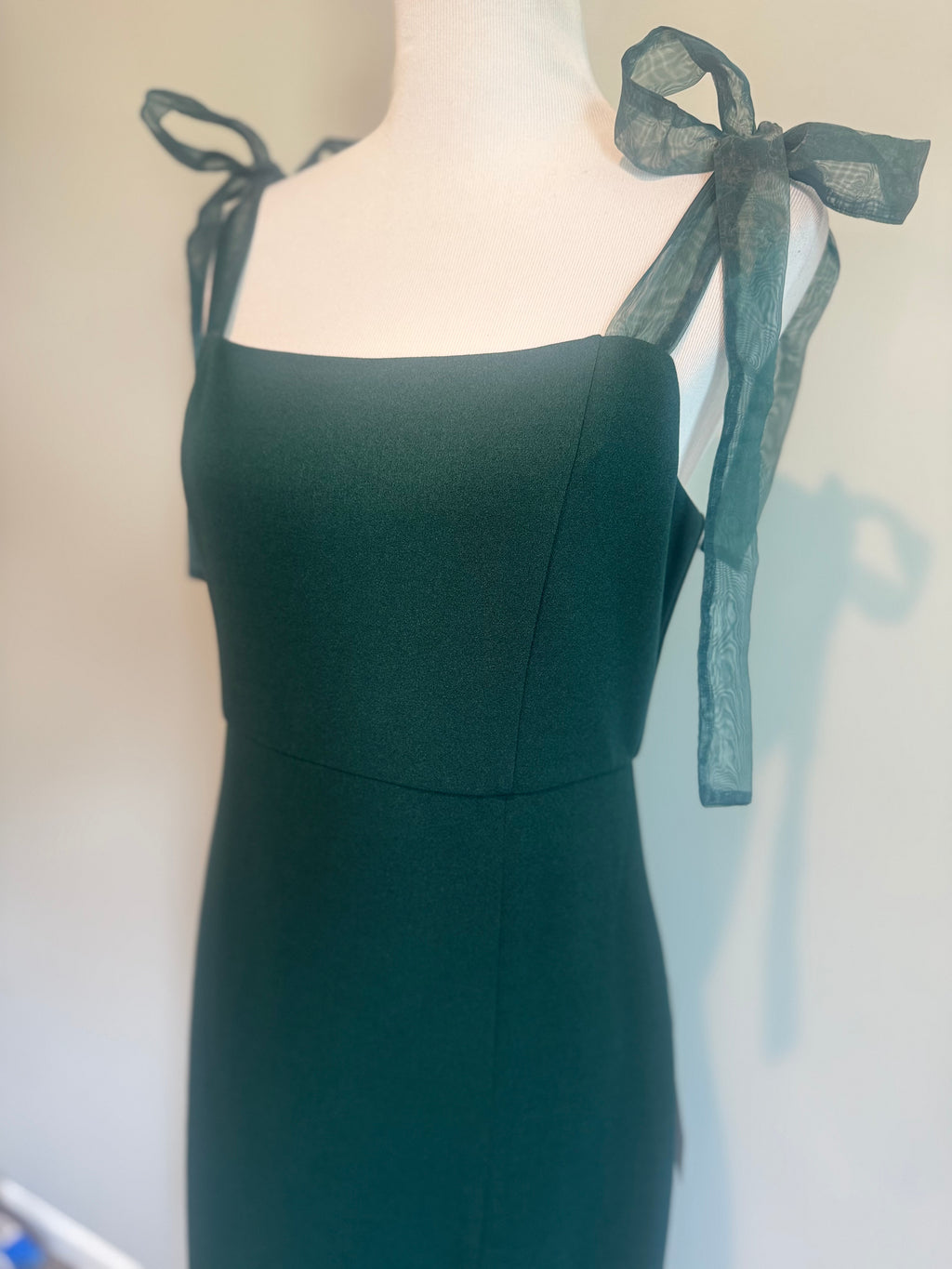 Lulus - Beloved Elegance Emerald Green Tie-Strap Mermaid
Maxi Dress - Large