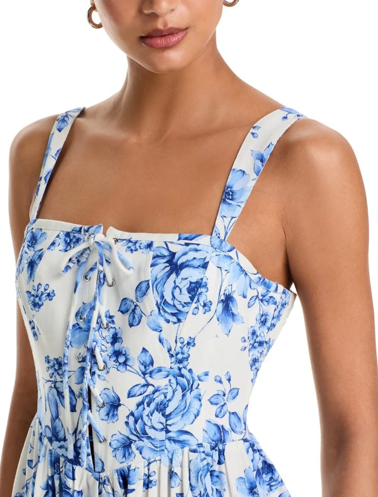 Aqua - Rose Bud Lace Dress - Exclusive - Small