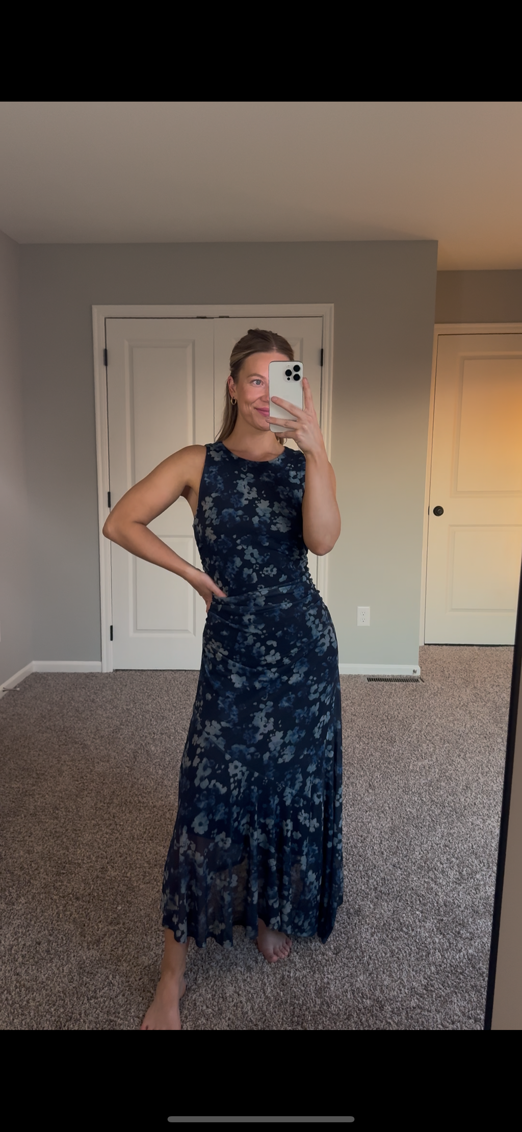 Steve Madden - Women's Laney Floral-Print Asymmetrical-Hem Dress - Medium