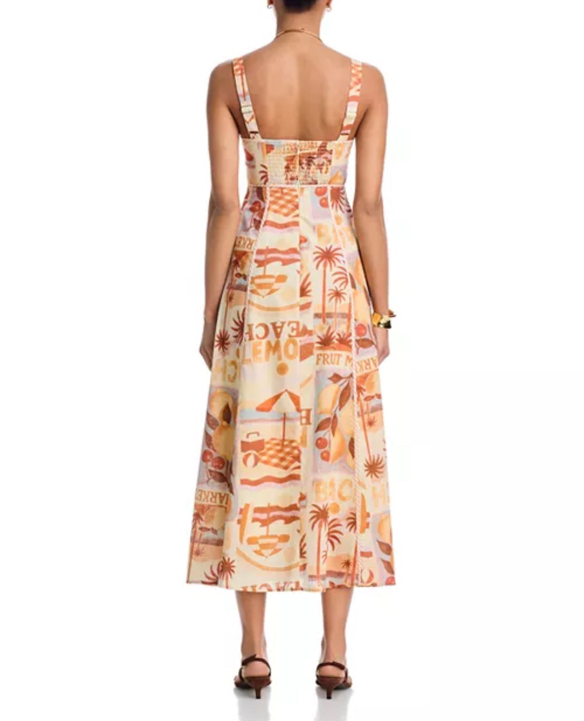 Moon River - Square Neck Midi Dress - Large