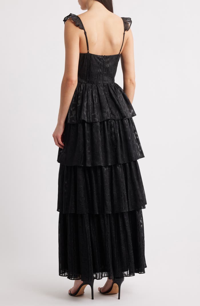 Lulus - Magnolia Tiered Organza Gown - Small