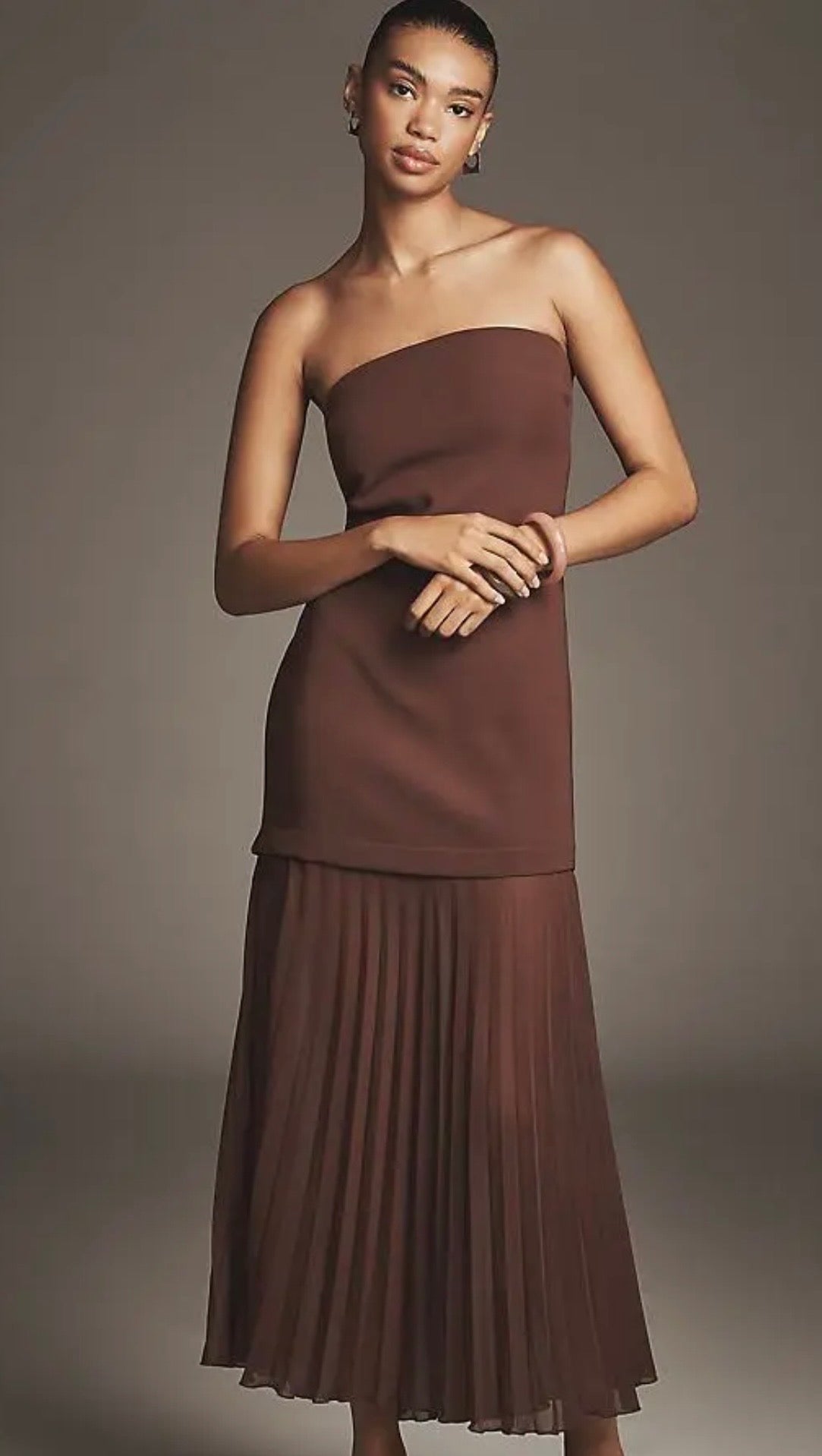 Anthropologie - Strapless Twofer Sheer Dress - XS