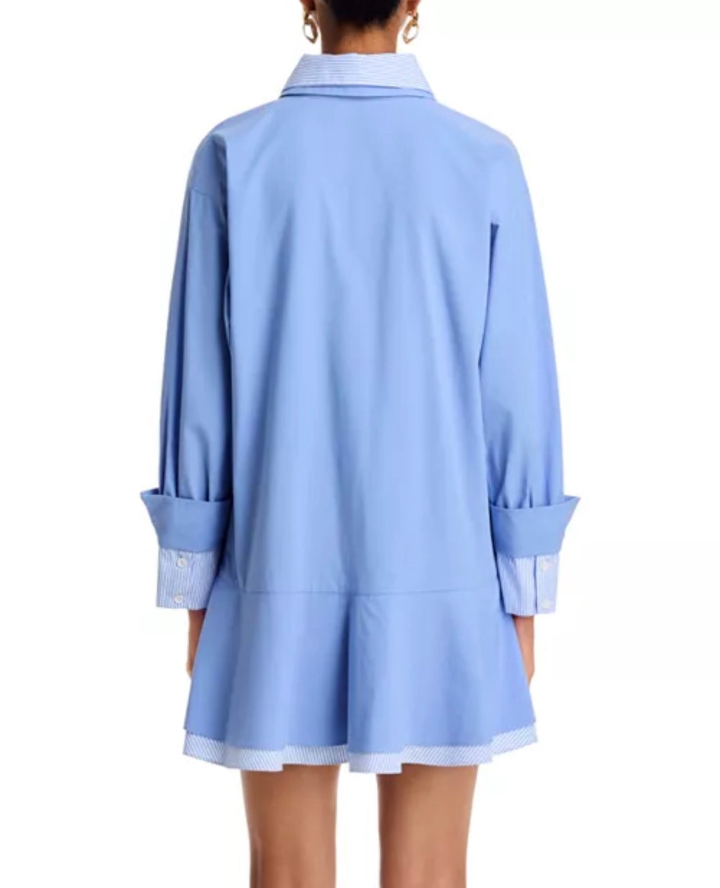 AQUA - Double Layer Mini Shirt Dress - Medium