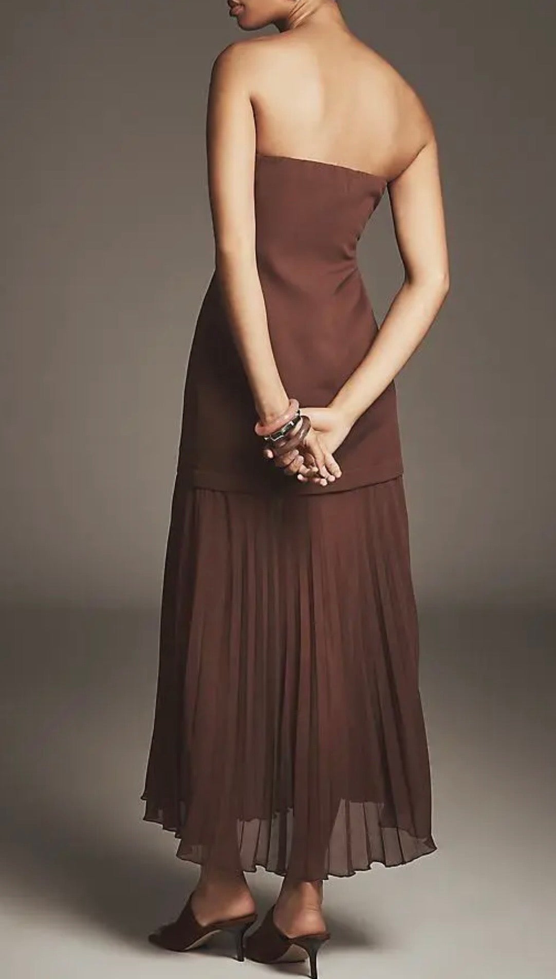 Anthropologie - Strapless Twofer Sheer Dress - XS