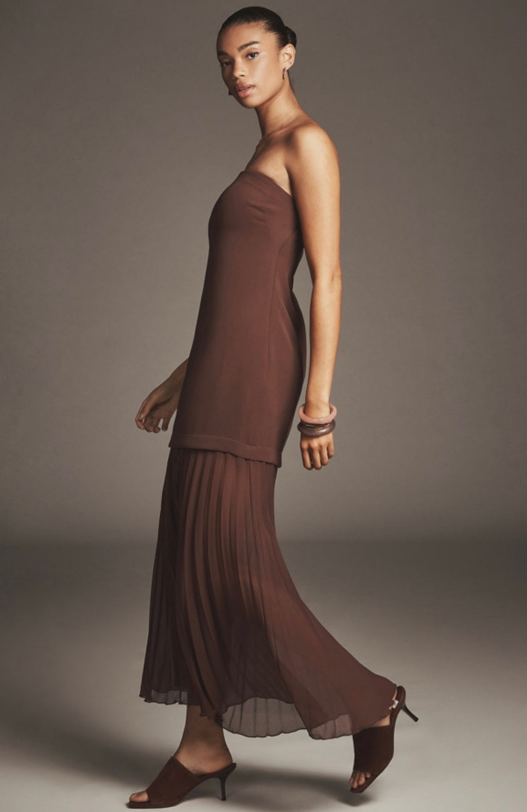 Anthropologie - Strapless Twofer Sheer Dress - XS