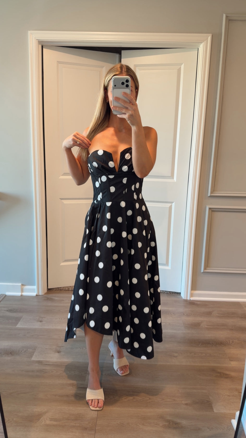 WHBM - Strapless Fit + Flare Midi Dress - Medium