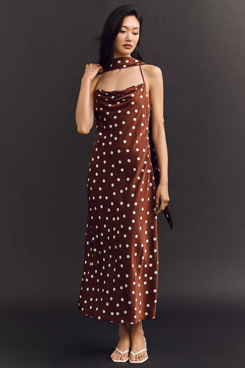 Anthropologie - Maeve Scarf Midi Slip Dress - Small