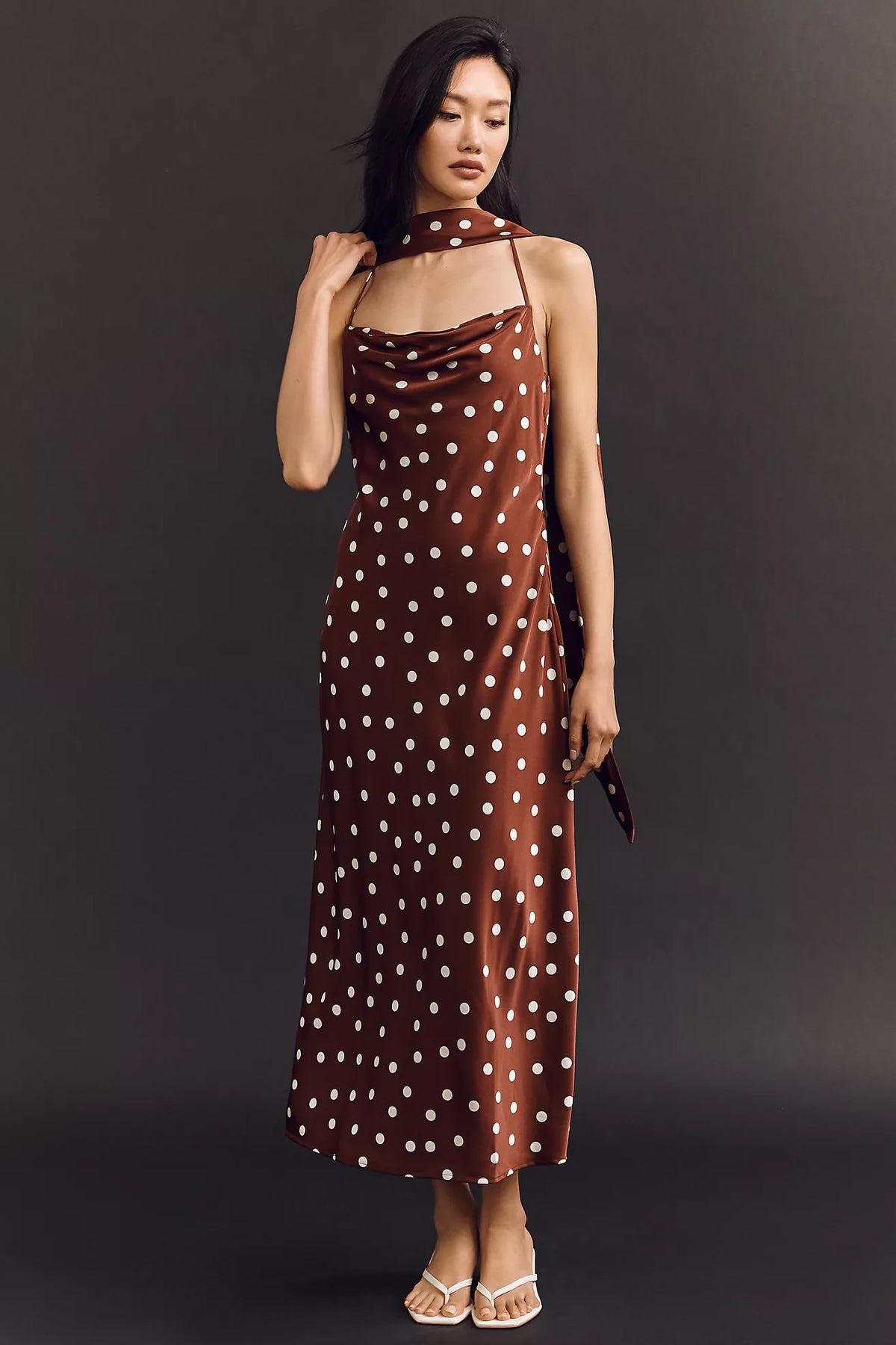Anthropologie - Maeve Scarf Midi Slip Dress - Small