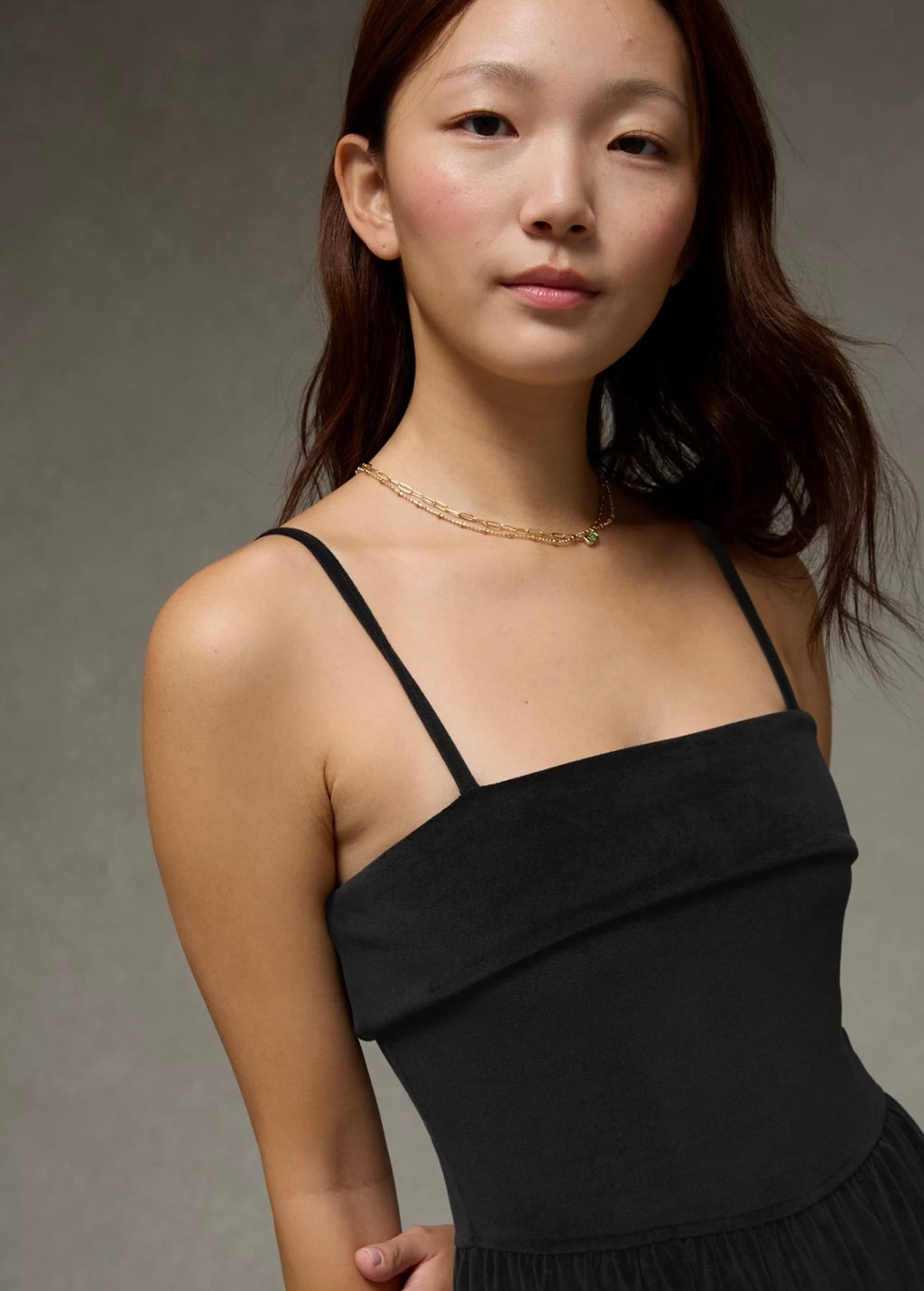 AE - Velvet Foldover Jumpsuit - Medium