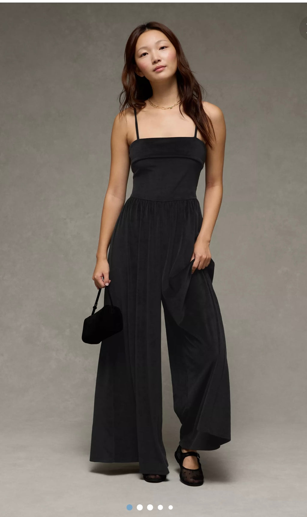 AE - Velvet Foldover Jumpsuit - Medium