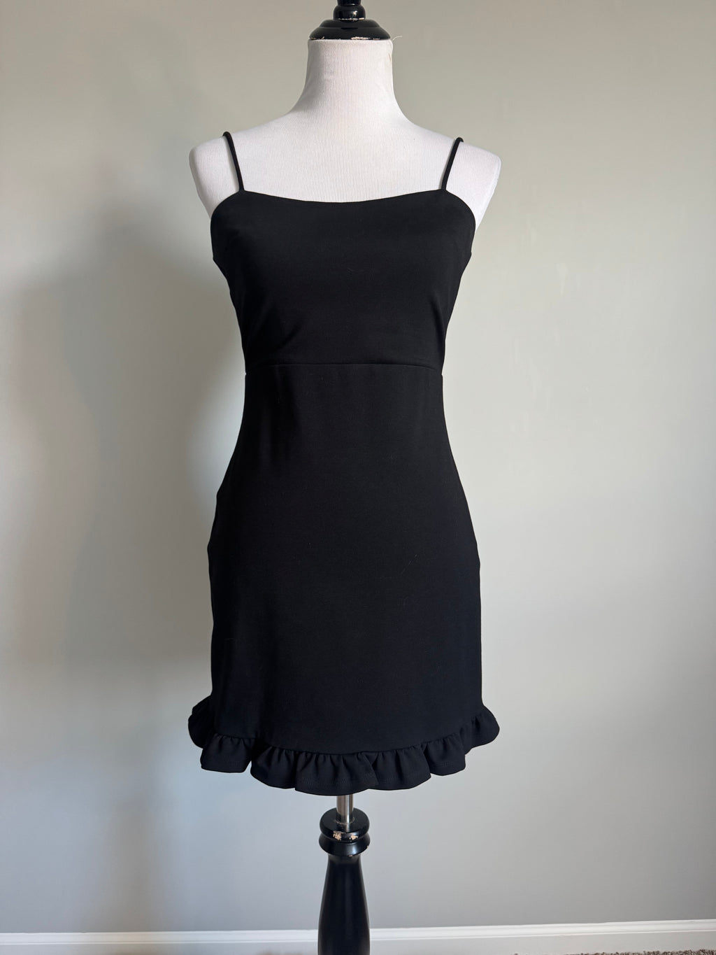 Lulus - Spoonful of Sass Black Ruffled Bodycon Mini Dress - Medium