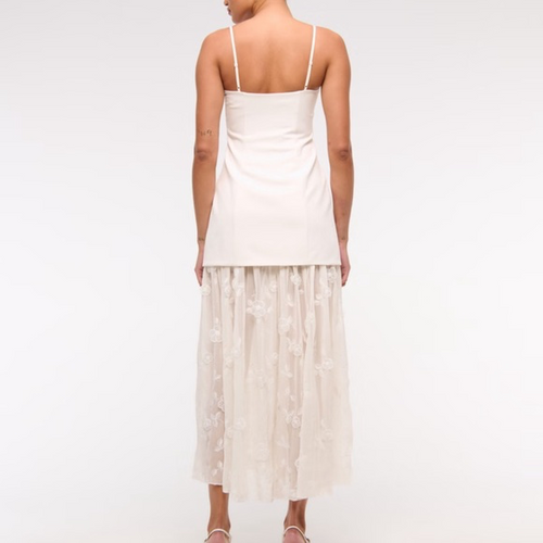 Abercrombie - Embroidered Sheer Maxi Dress - Extra Small