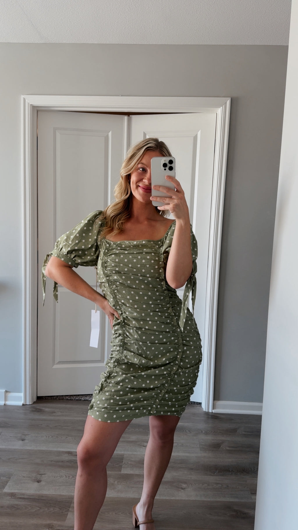 Lumiere - Cinch Square Neck Dress - Large