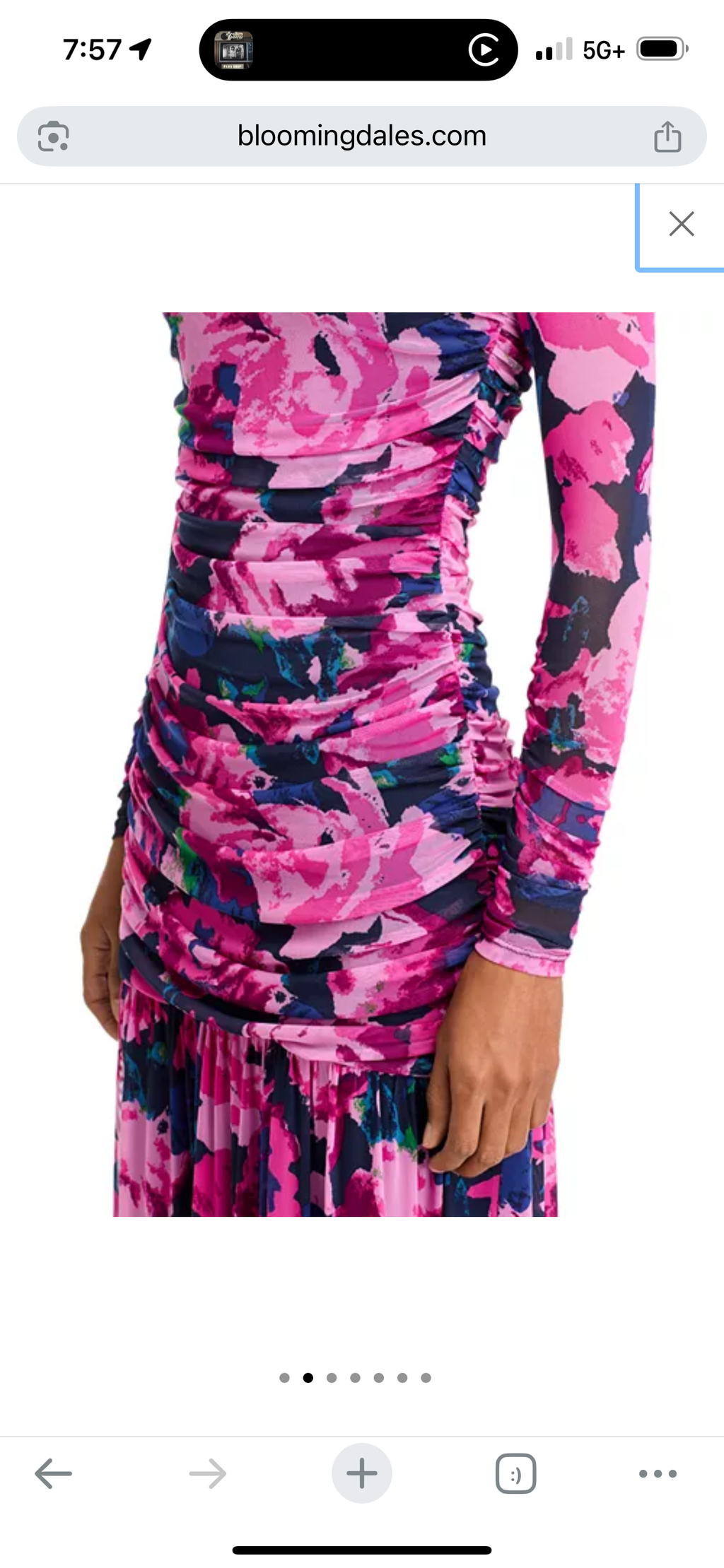 Aqua - Ruched Mesh Dress - XL (fits medium to XL)