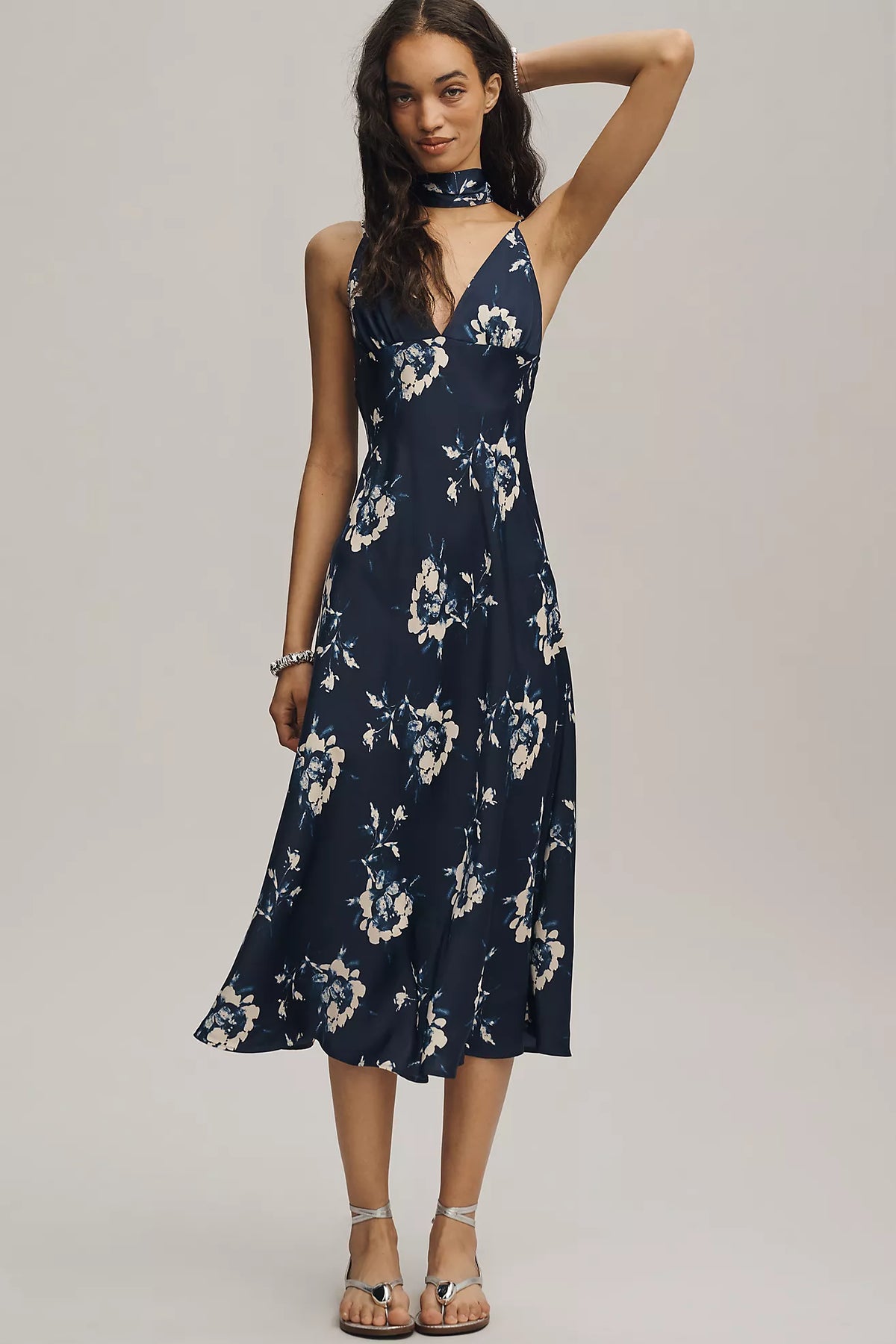 Anthropologie - Maeve Clara Scarf-Neck Midi Dress - Medium