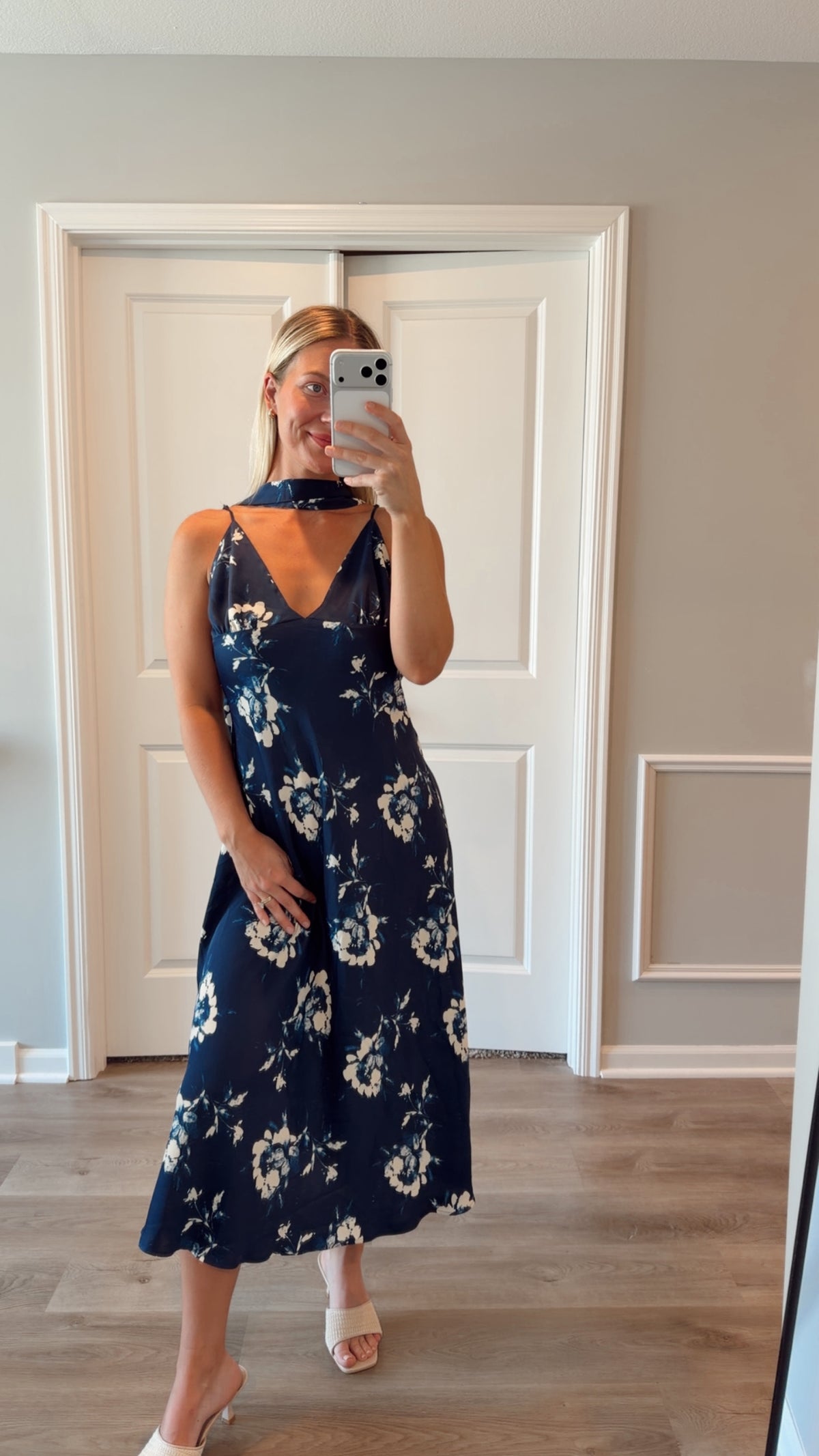 Anthropologie - Maeve Clara Scarf-Neck Midi Dress - Medium