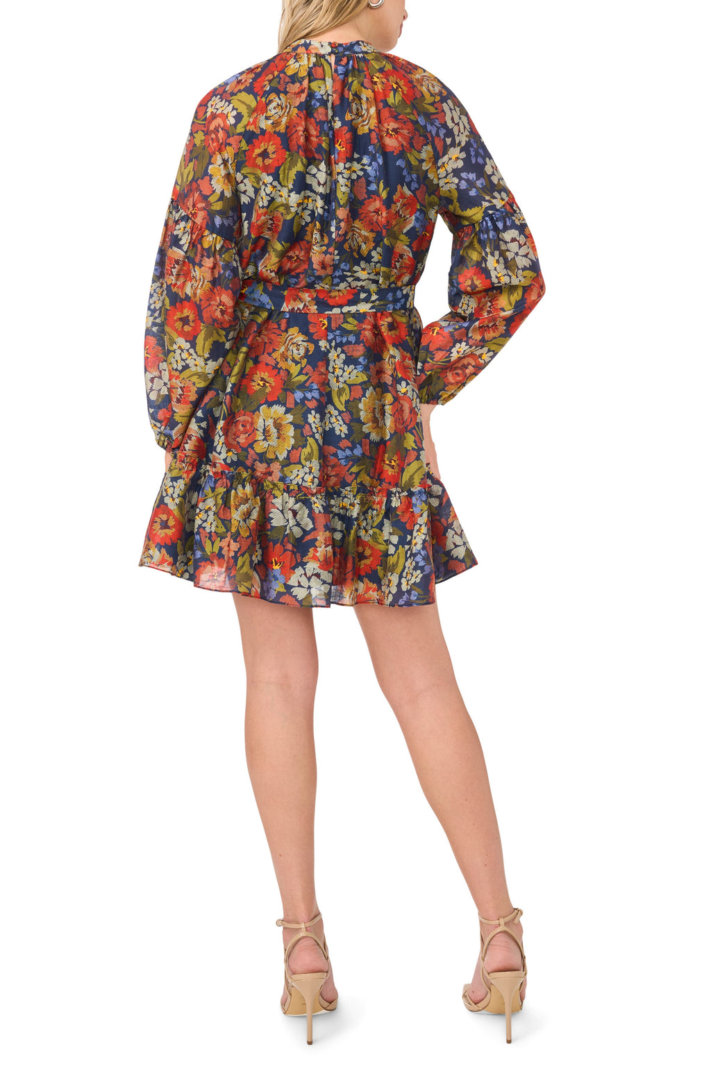 Vince Camuto- Floral Long Sleeve Minidress - Medium