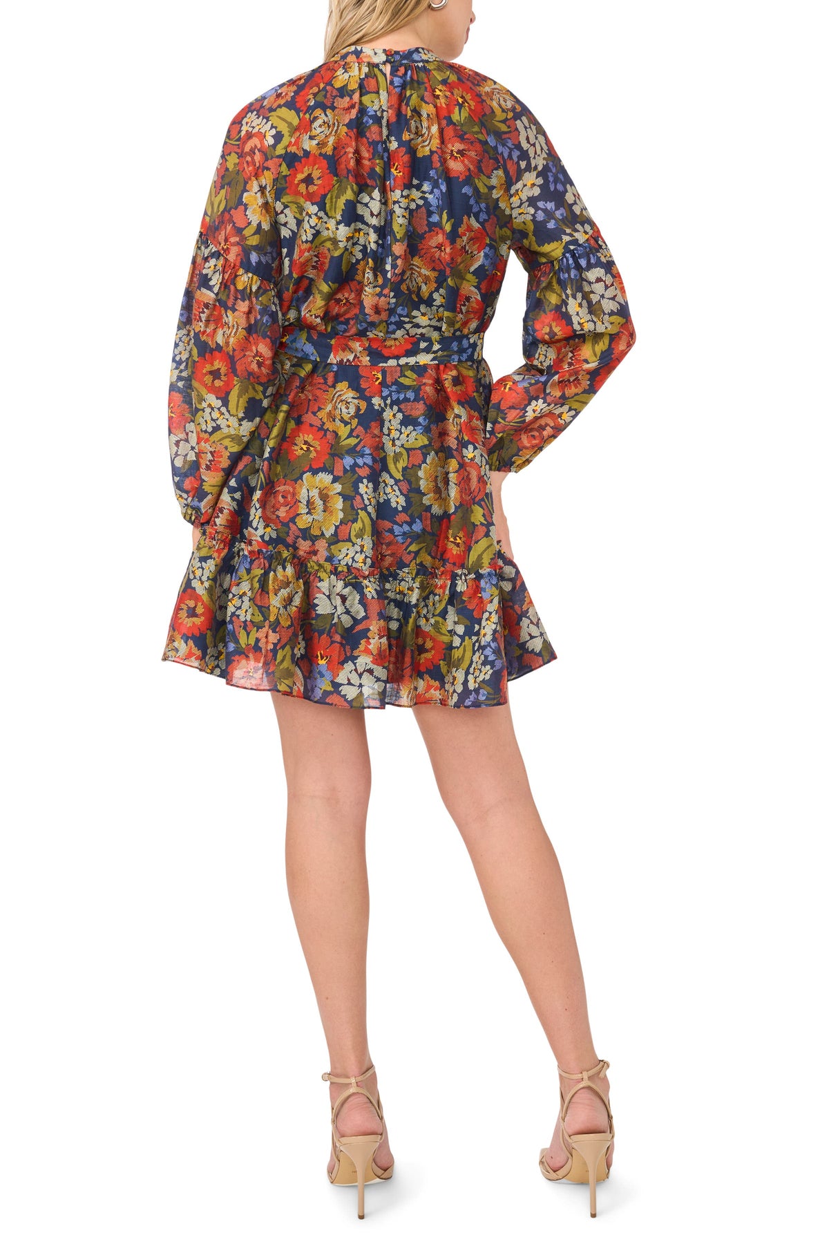 Vince Camuto- Floral Long Sleeve Minidress - Medium