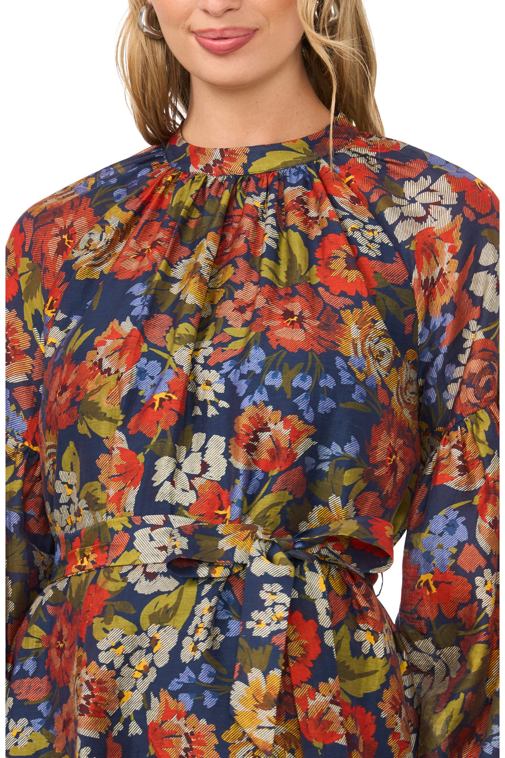 Vince Camuto- Floral Long Sleeve Minidress - Medium