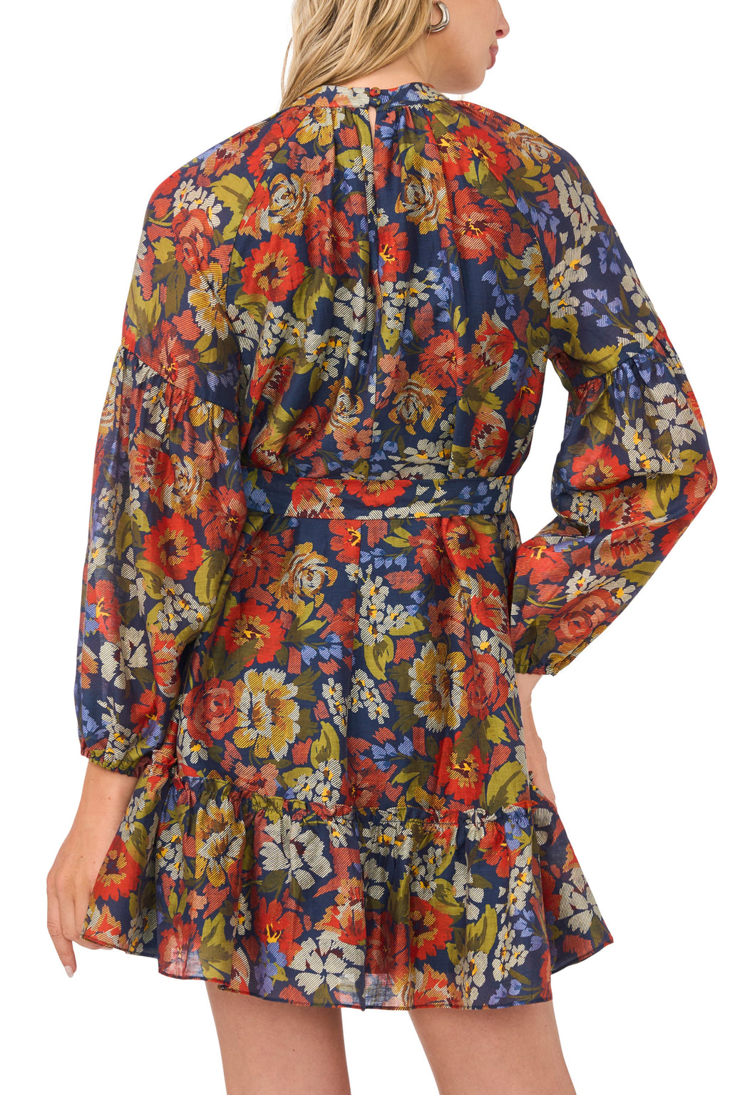 Vince Camuto- Floral Long Sleeve Minidress - Medium