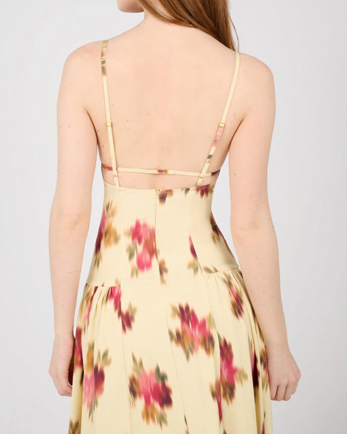 WeWoreWhat - Blurred Floral Flare Panel Midi Dress - Size 4