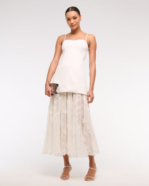 Abercrombie - Embroidered Sheer Maxi Dress - Extra Small
